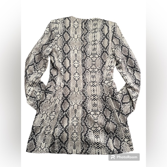 Zara Snake Print Blazer Frontal Zipper Size XS - Picture 2 of 10